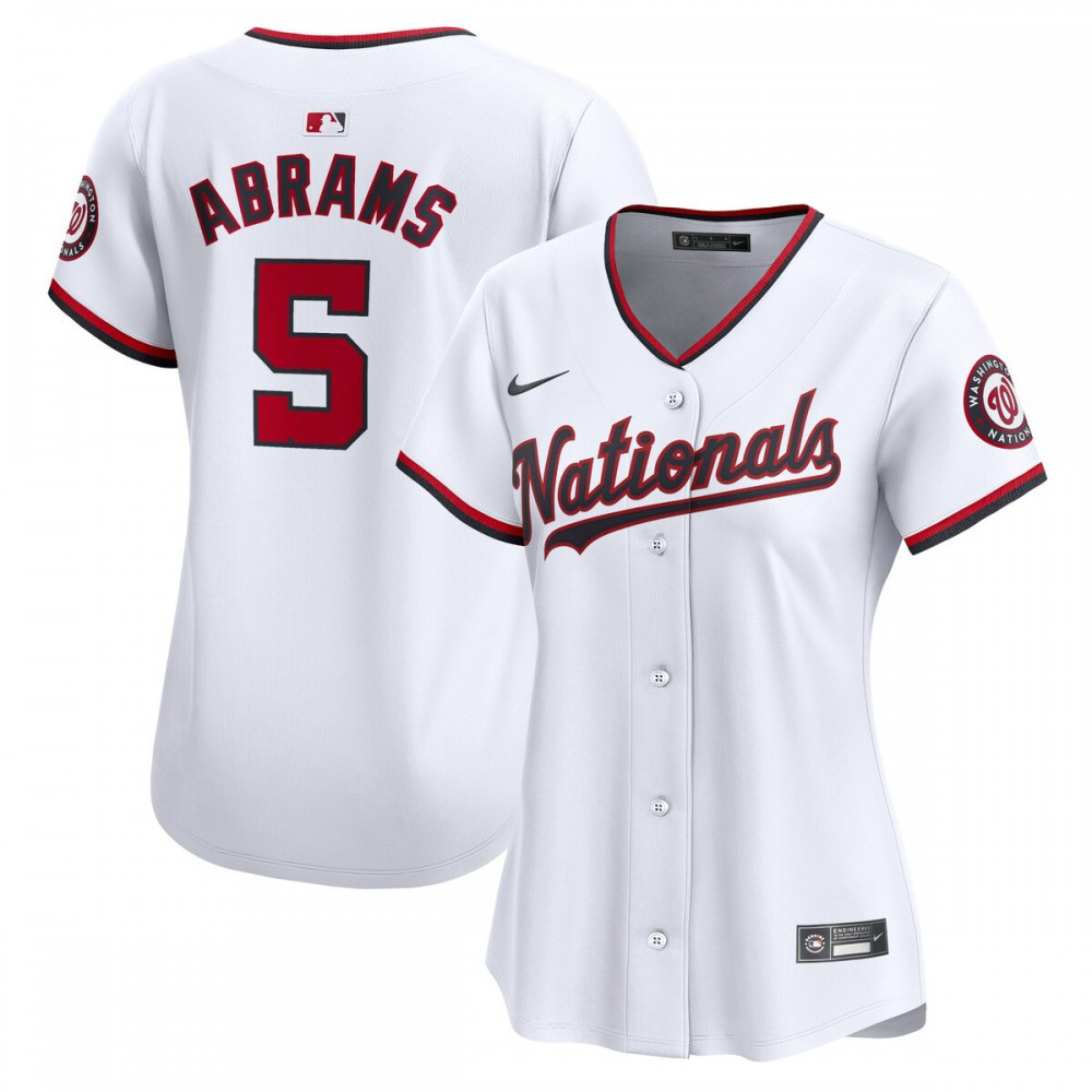 CJ Abrams Washington Nationals Women's Home Limited Player Jersey – White-Pro Kit Vault | Brand New 26/27 Sports Jerseys